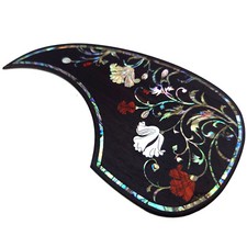 Battipenna chitarra legno massello intarsiato fiore abalone per chitarra acustica Martin D45