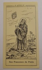 santino Holy Card SAN FRANCESCO DI PAOLA ricorrenza 2 Aprile▪︎