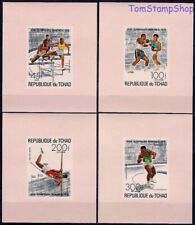 Ciad 1976 Giochi Olimpici Montreal Salto in Alto Boxe Pole Vault Ostacoli Deluxe MNH