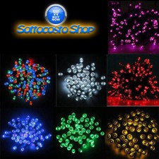 SERIE LUCI LED NATALE ALBERO TELECOMANDO BIANCO BLU ROSSO ROSA ORO MULTICOLOR