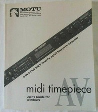 MANUALE MOTU MTP AV 8-IN 8-OUT MIDI WINDOWS/MACINTOSH