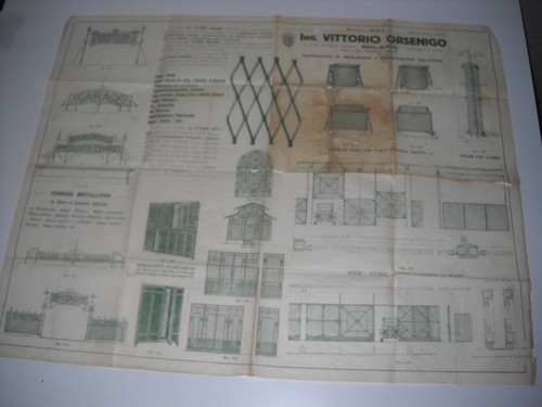 Foglio catalogo del 1927 - del,