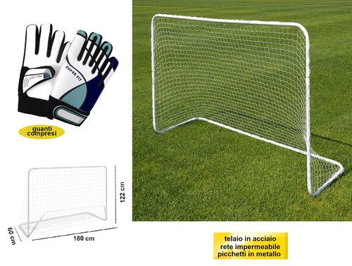Porta calcio acciaio set - in,