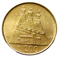 SAN MARINO 1987 200 LIRE