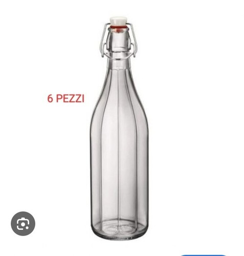 Bottiglia vetro costolata con