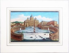 Stampa antica Roma Piazza