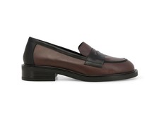 Melluso Mocassino Donna Bicolore in Pelle con Tacco Basso