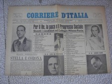 1953 giornale d'epoca CORRIERE D'ITALIA anno 1° numero 1 savoia elezioni monarch