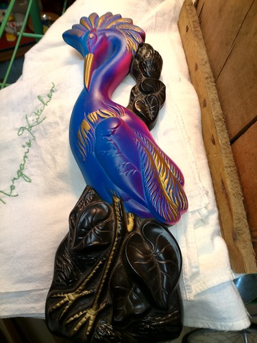 Vintage 1969 tropical crane - 1969,