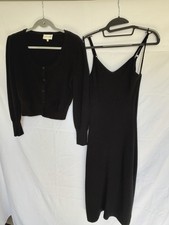 Abito nero costine set - abito,