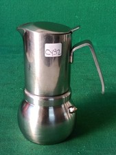 CAFFETTIERA STELLA SAN FRANCISCO 4/2 TAZZE ACCIAIO INOX 18/10 VINTAGE. CY92