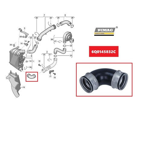 6q0145832c tubo manicotto - 6q0145832c,