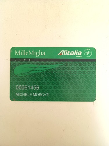 Alitalia tessera millemiglia - alitalia,