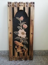 Quadro in legno floreale 90x40