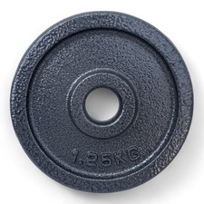Disco Ghisa Nero 1,25 Kg Foro ø25mm Per Bilanciere Manubri Palestra Home Fitness