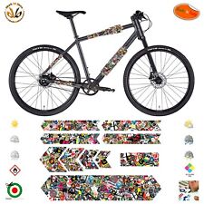 Kit adesivi sticker bomb vans DC strisce vinile telaio bici strada mtb strip
