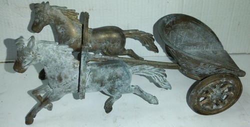 Carro biga ottone con - in,