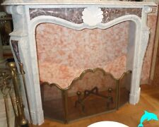 CAMINO IN MARMO BIANCO CARRARA "C" CON INSERTI ROSSO LEVANTO SCONTO 20%