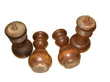 4 Piedi antichi in legno noce