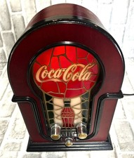 Radio AM/FM Coca-Cola in vetro colorato 2001 radio leggera testata-funzionante