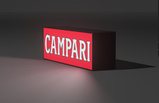 Lampada Insegna Luminosa-BAR -LIGHTBOX  USB LED LOGO CAMPARI RED LOGO BAR 3D PAB