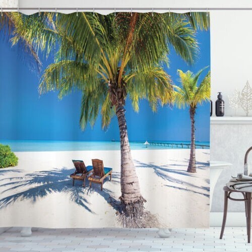 Strand tenda della doccia - tenda,