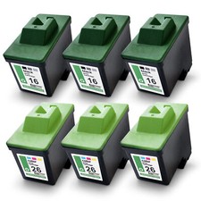 6x Cartuccia Eco 3+3 per Lexmark X-1110 X-1155 Z-35 X-1196 X-1150 X-1280 X-1160