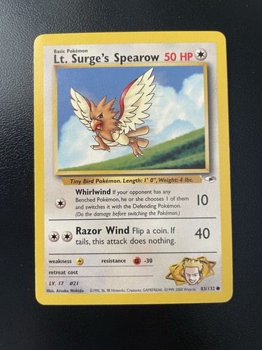 Pokemon surge s spearow - lt., surge's
