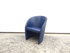 Poltrona Frau Intervista #1 Sedia in Pelle Sedia di Design Blu