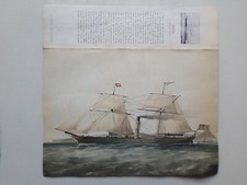 stampa vintage antica nave  a