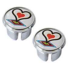 De Rosa Tappi Manubrio Cromati Tappi Barra Repro Vintage Bici da Corsa Italiana