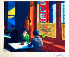 Edward Hopper litografia COA originale firmata numerata a matita  _Bob Dylan_