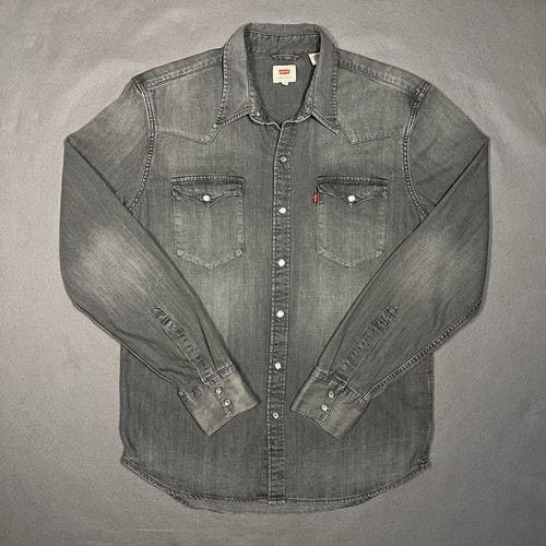 Camicia levis pearl snap denim - camicia,