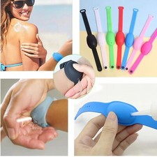 BRACCIALETTO BRACCIALE CREMA SOLARE ABBRONZANTE DISINFETTANTE DISPENSER SILICONE