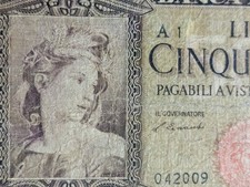 500 LIRE ORNATA DI PERLE