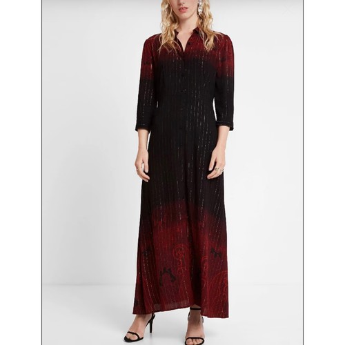 Abito maxi camicia desigual - camicia,