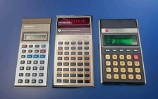 3 calcolatrici anni 70 Texas Instruments TI-30, Sharp EL-8131 elettroniche & EL-503