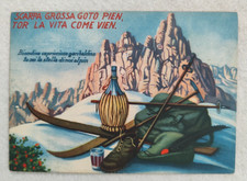 cartolina reggimentali alpini anni 30/40 motto scarpa grossa canti formato grand