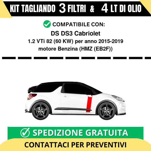 Tagliando per ds3 cabriolet - per, ds