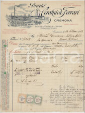 1922 CREMONA Società Ceramica FERRARI Specialità in laterizi forati - Fattura
