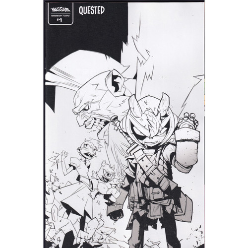 Quested vol cover - cover, b&w