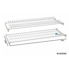 COPPIE RETI SCOLAPIATTI PER PENSILE 76 CM METALLO PLASTIFICATO BIANCO