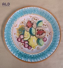 Piatto in ceramica di Caltagirone soprammobile decorativo da cucina ø 22cm b