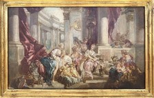 1740 Francois Boucher Olio Pittura Gemälde Peinture Disegno Les Richesses