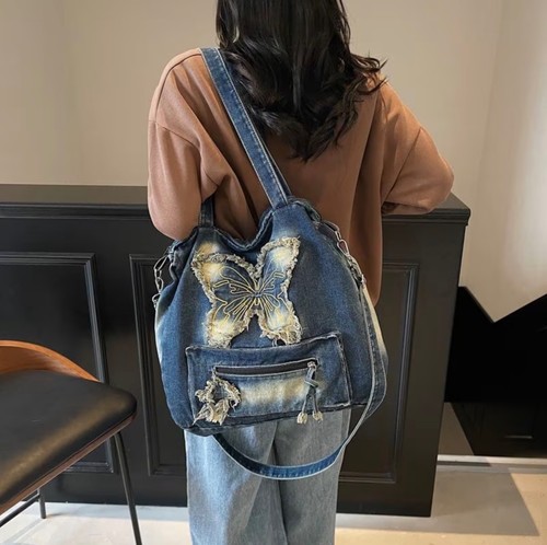 Borsa tracolla denim blu - a,