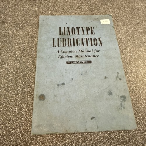 Linotype maintenance manual - linotype,