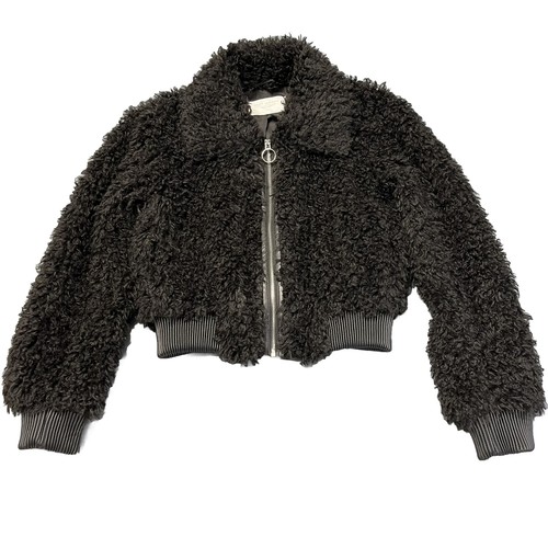 Zara black bomber plush - zara,