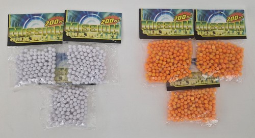 600 palline set plastica 6mm - -,