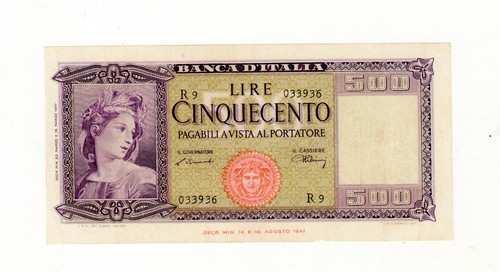 500 lire italia - 500,