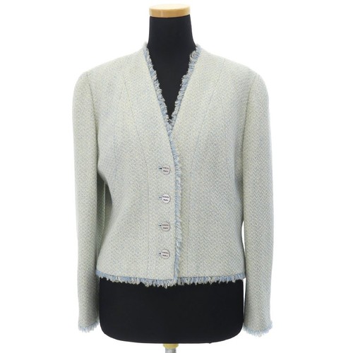 Giacca tweed senza colletto